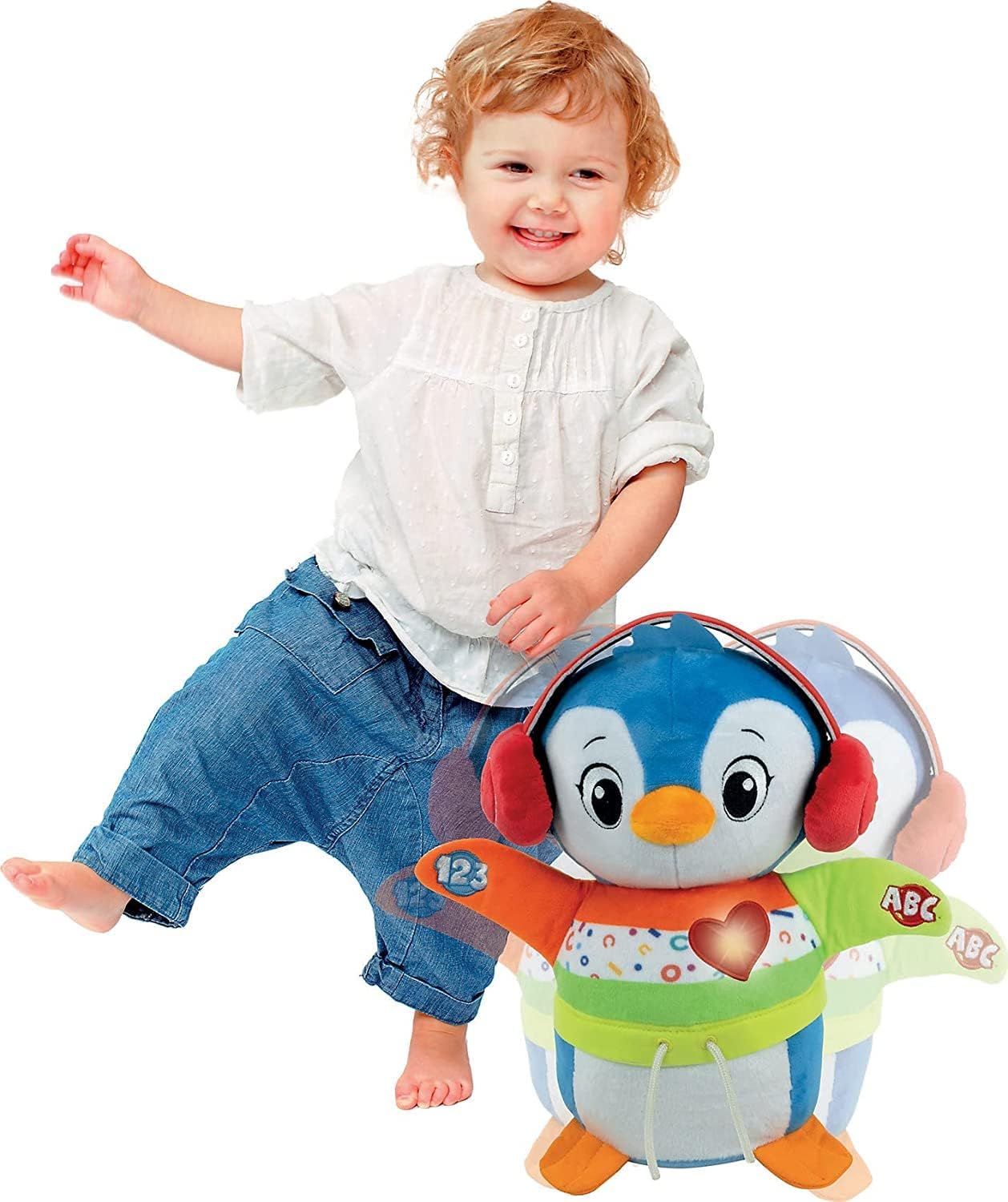 Clementoni Baby Clementoni 59287 Penguin Dancing with Me, Interactive Baby Toy with Music and Light Effects, Dancing and Singing Educational Toy for Toddlers from 12