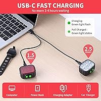 Vista 2 de Luz de bicicleta recargable Luces de bicicleta Super brillante Faro y luz trasera LED Luces de bicicleta de montaña Linterna delantera y trasera