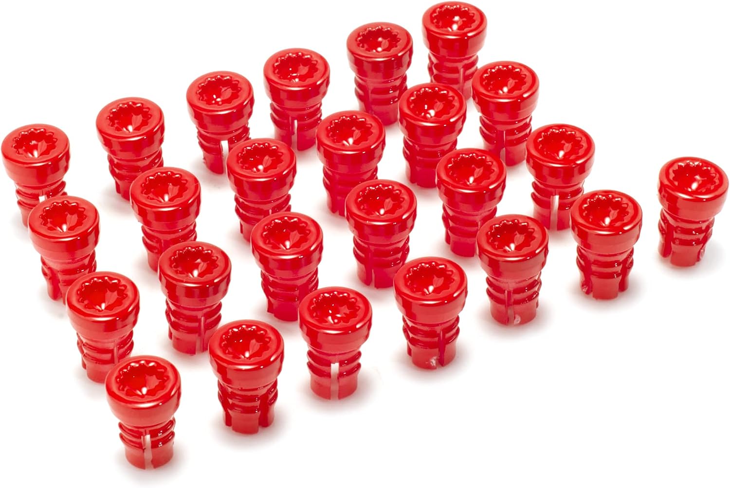 RTRHINOTUNING 7.9mm/0.31in Wheel Rim Lip Rivets Nuts Replacement Rivets, Red 50pcs