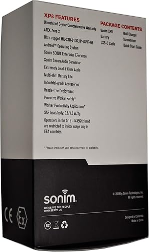 Miniatura 9 de Sonim XP8 XP8800 Dual-SIM 64GB IP68IP69 (solo GSM, sin CDMA) Teléfono inteligente resistente 4GLTE desbloqueado de fábrica (negro) - Versión