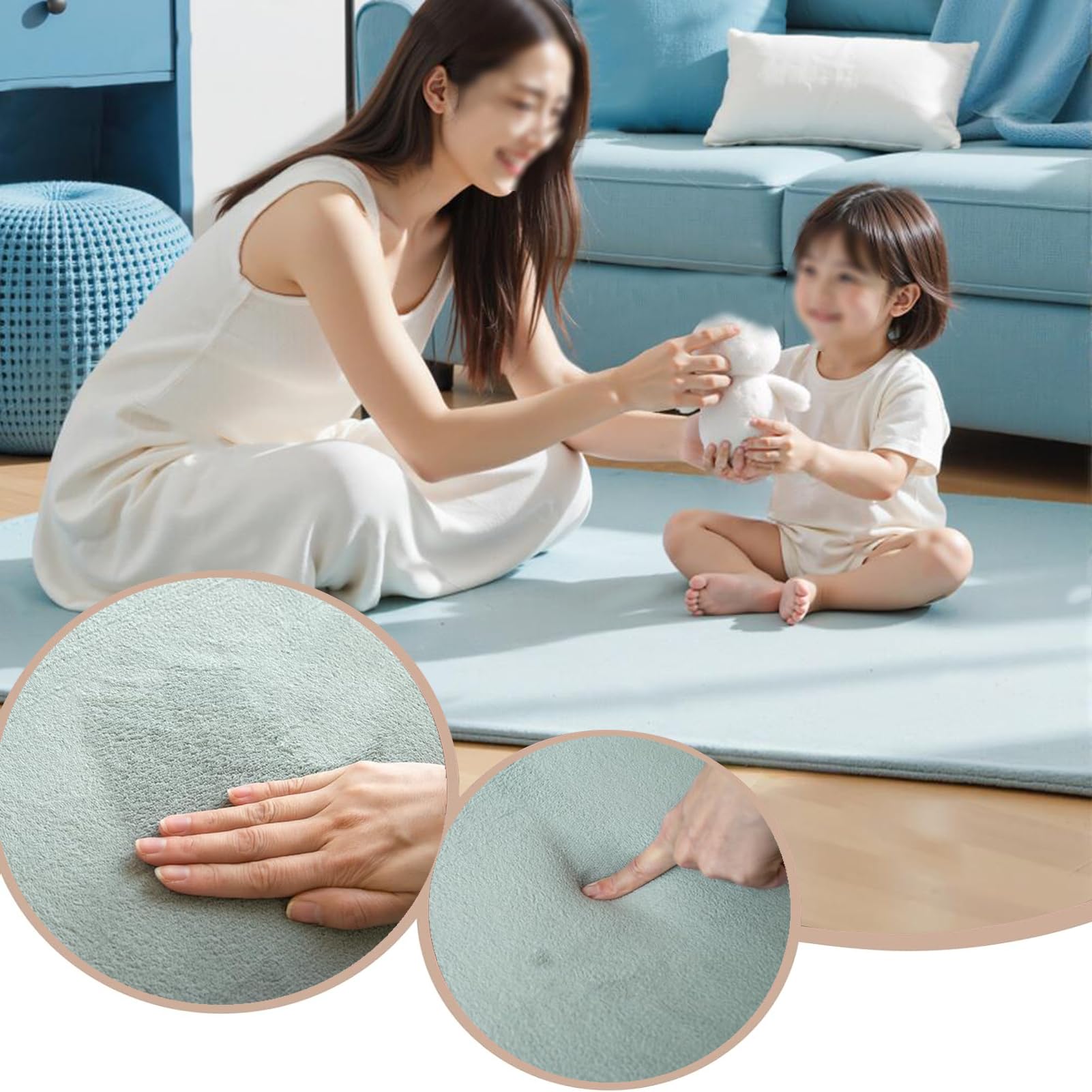 2cm Tappeto Gioco Bambini 120 x 180 cm Grigio Scuro Extra Spesso e Pieghevole, Antiscivolo Tappeto strisciante Ideale per Pavimenti e Box Neonato