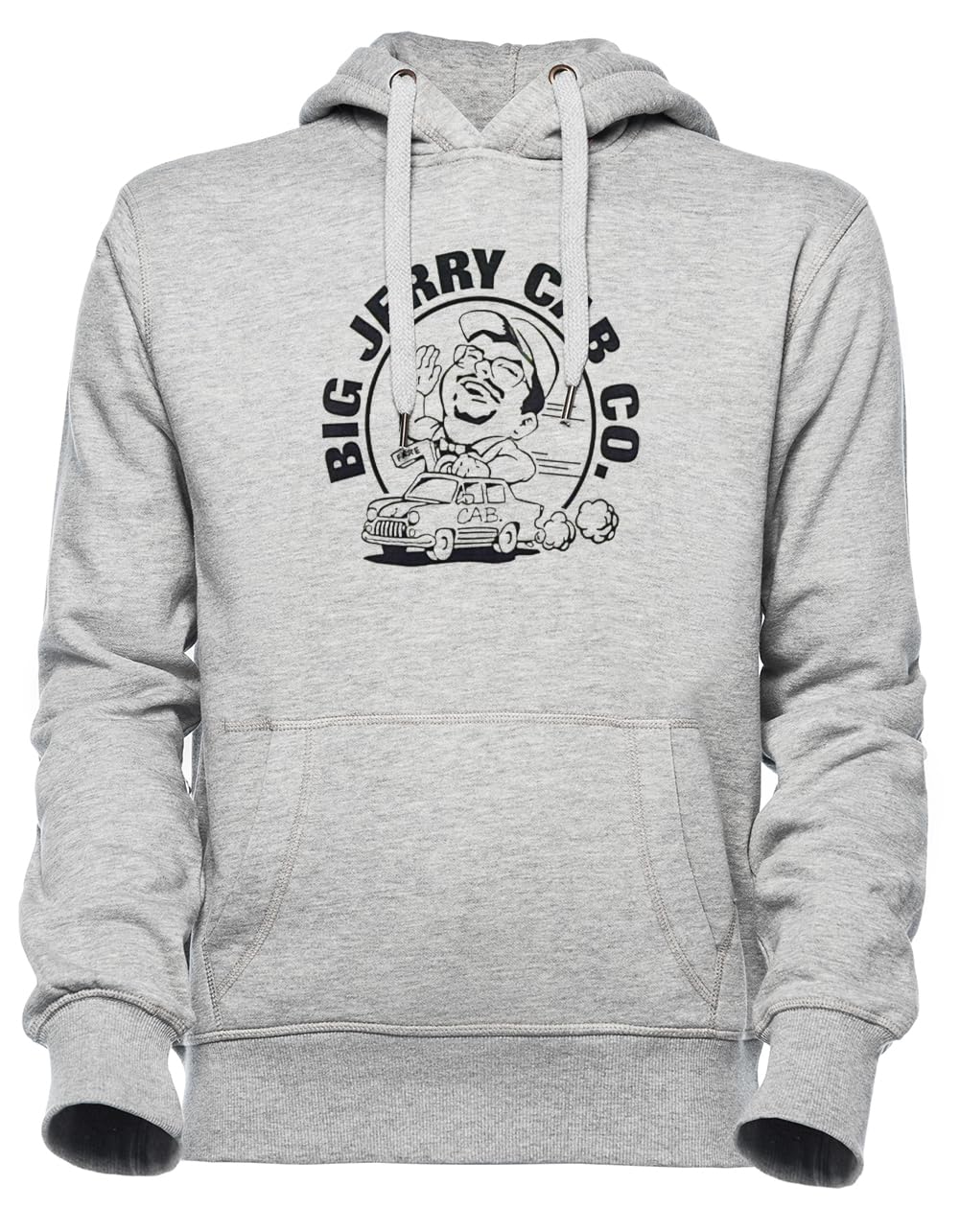 Sweat à capuche Big Jerry Cab Co. gris avec poche et cordon ajustable