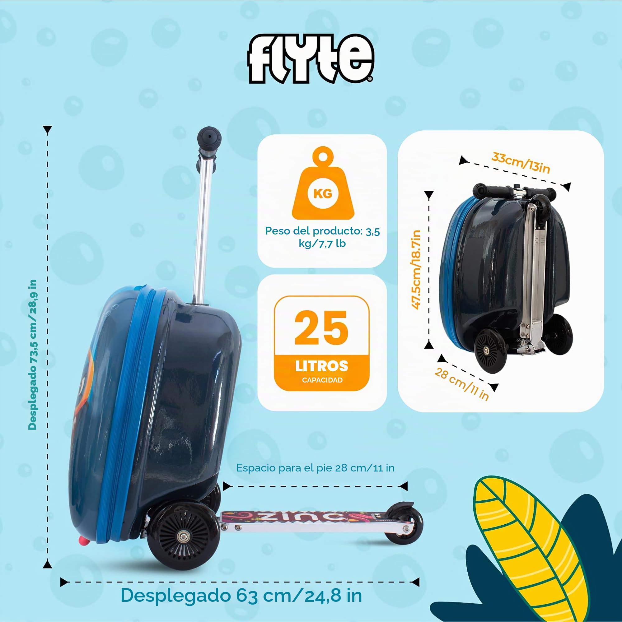 Flyte Maleta Midi para Scooter de 18 Pulgadas