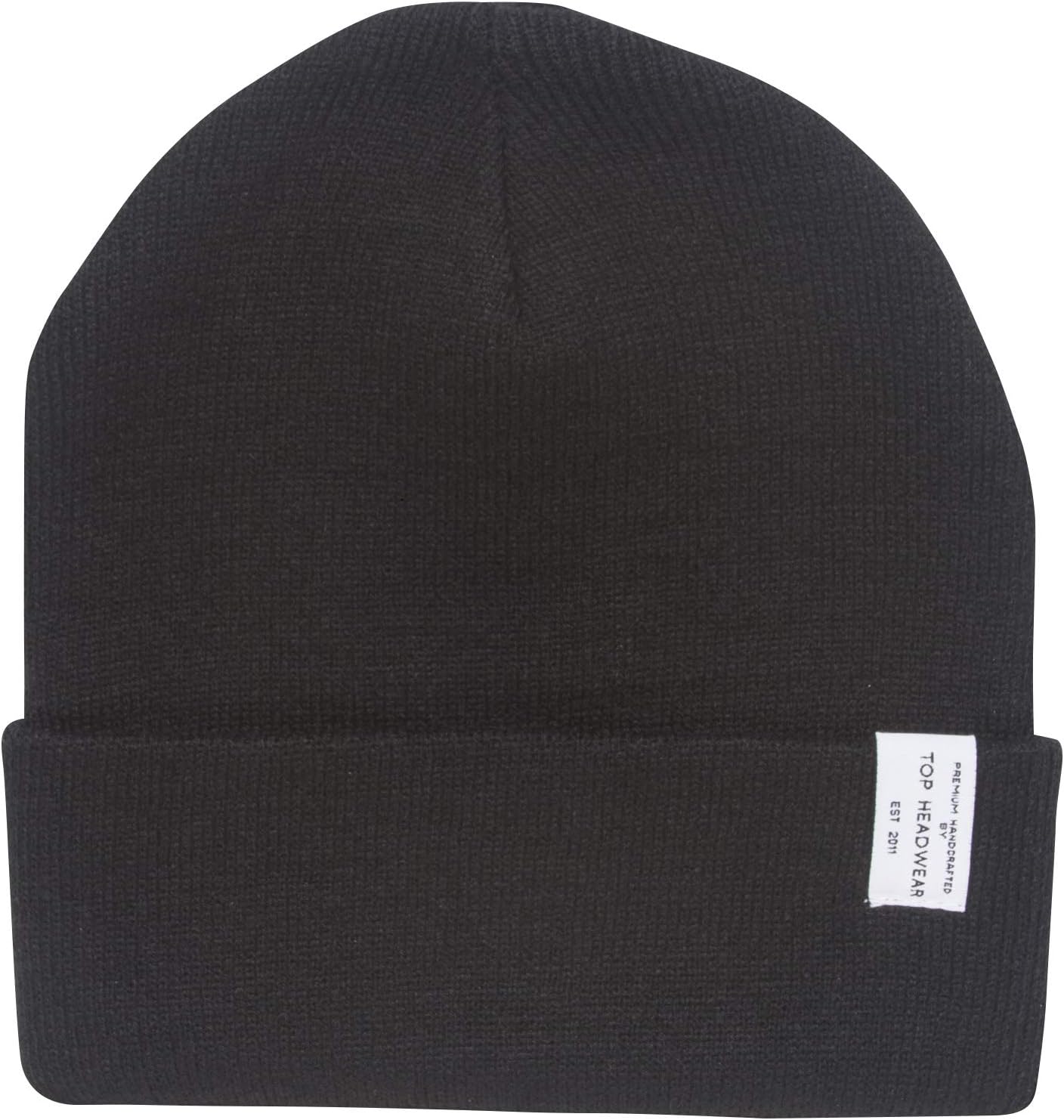 TOP HEADWEAR Logo Winter Long Beanie, Black