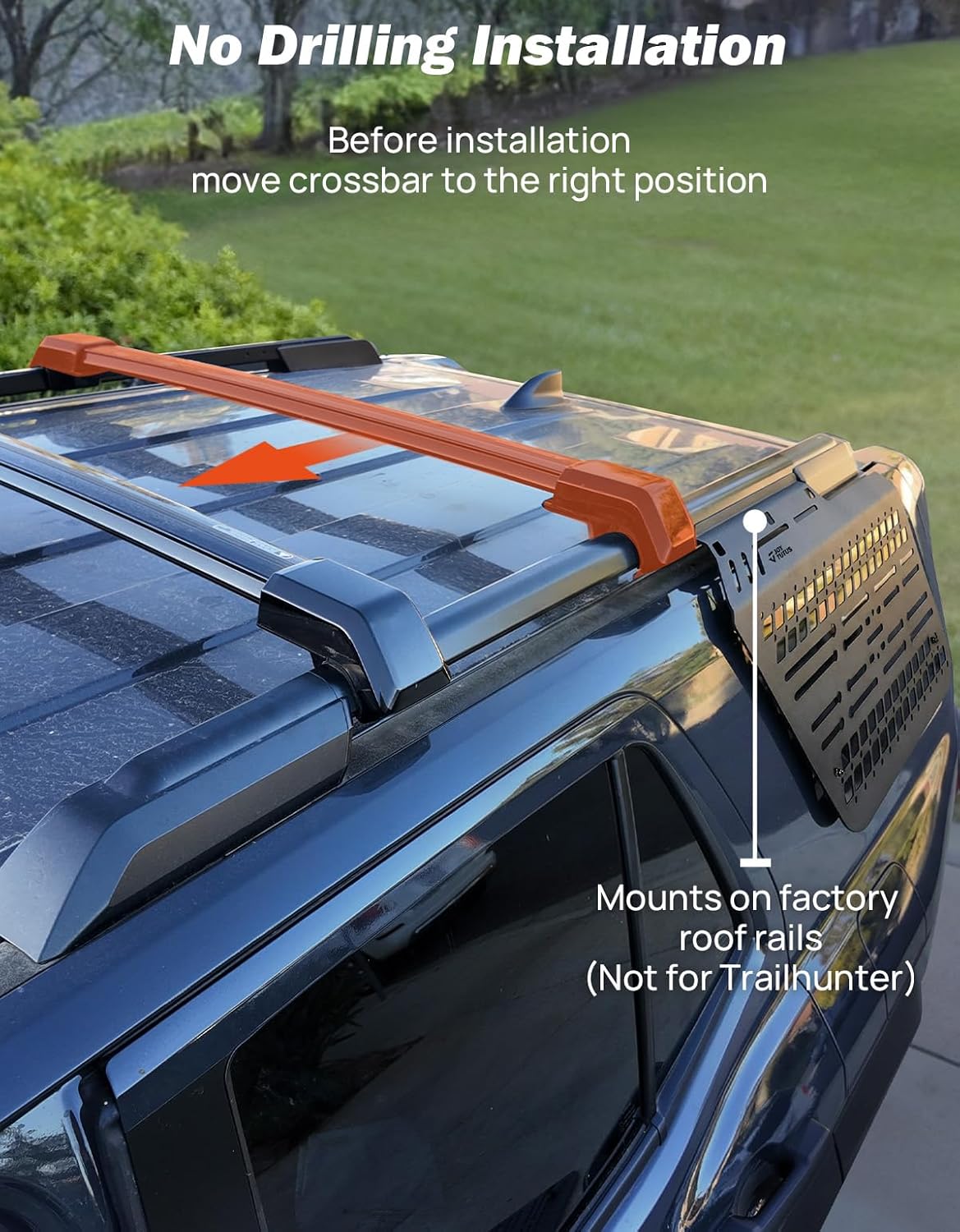 JOYTUTUS Rear Window Molle Panel Kit Compatible with 2025-2026 4Runner 6th Gen Exterior Modular Storage Cargo Rack | 4 Recovery Board Accessories(Not for Trailhunter)