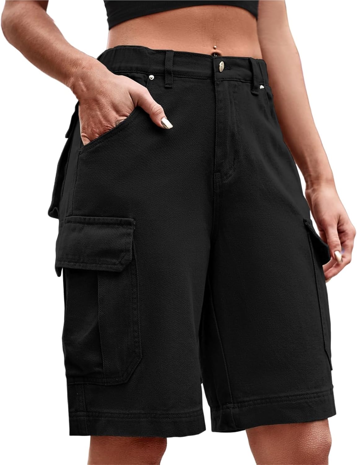 Shorts Dames Zomer Cargo Broek Korte Bermuda Shorts Hoge Taille