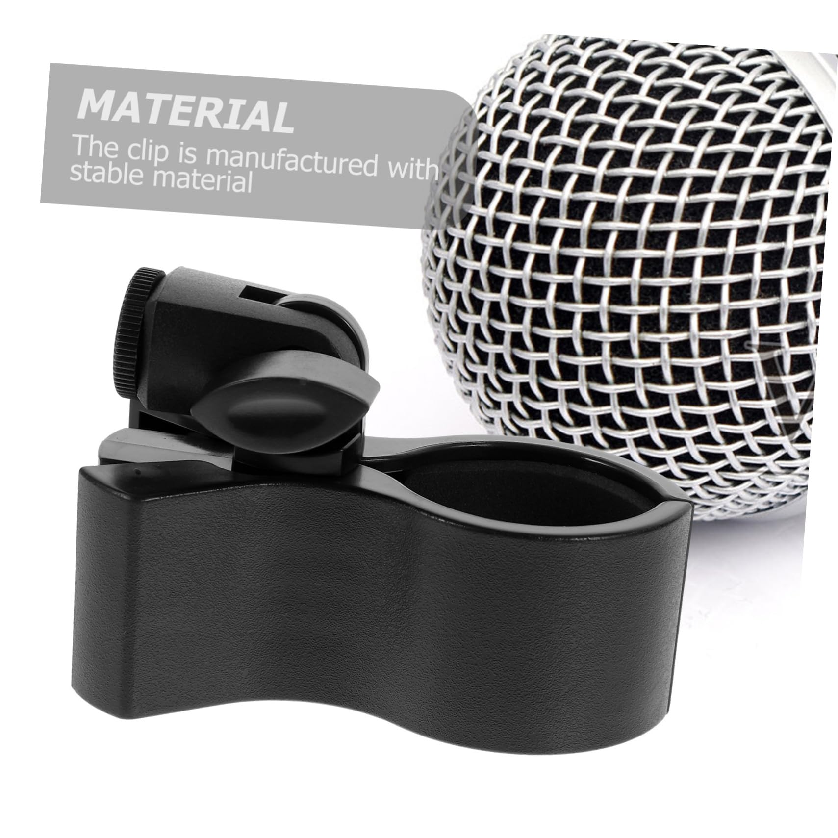 NULYLU Simple Mic Stand Accessory Clip Holder Plastic Mic Clip for/wired Stable and Practical