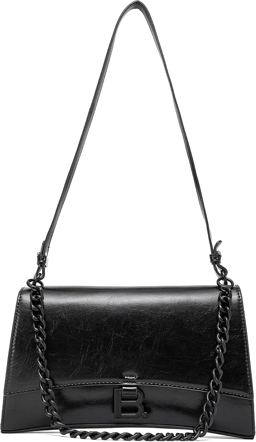 NEWBELLA Women's Chain Strap Shoulder Bag - Elegant Underarm Purse, Wear-Resistant Soft Vegan Leather Handbag for Daily Wear