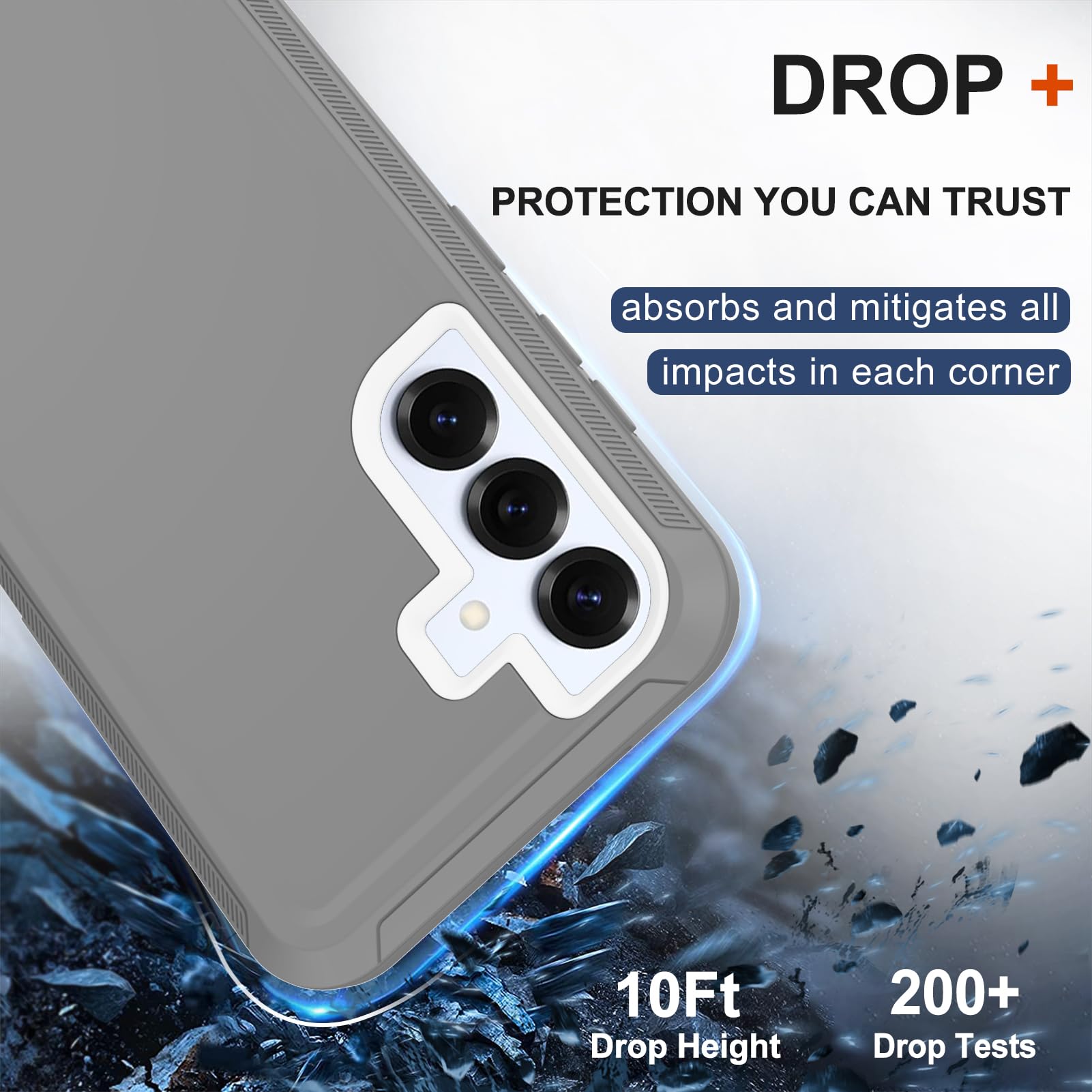 Custodia per Samsung Galaxy S25 con clip da cintura, 2 pellicole protettive per lo schermo, resistenti di grado militare, antiurto, antipolvere, robusta custodia protettiva per Samsung S25 5G