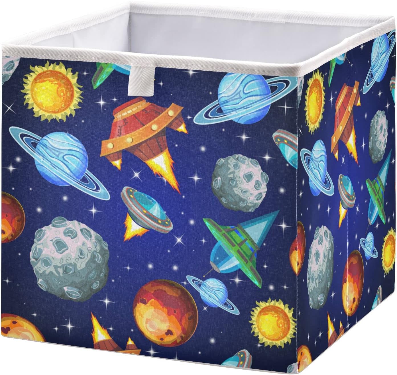 Kigai Galaxy Solar System Cube Storage Bins 11x11x11 In