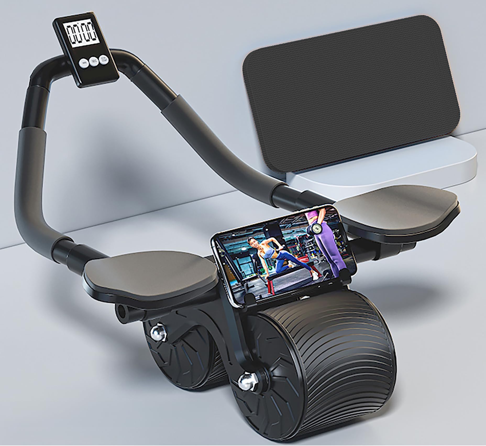 Pritzker Ab Roller Wheel with Knee Mat Automatic Rebound Abdominal ...