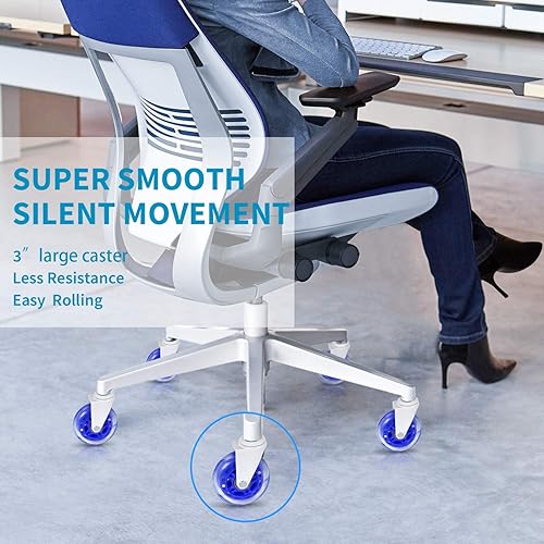 Miniatura 4 de Ruedas de repuesto para silla de oficina, (juego de 5) ruedas de 3 pulgadas, ruedas de rodadura suave, resistentes, seguras para todos los pisos,