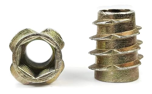Miniatura 2 de Insertos roscados - Cabeza empotrada - Unidad hexagonal - Aleación de zinc 14"-20 x 0.787" Cantidad 100