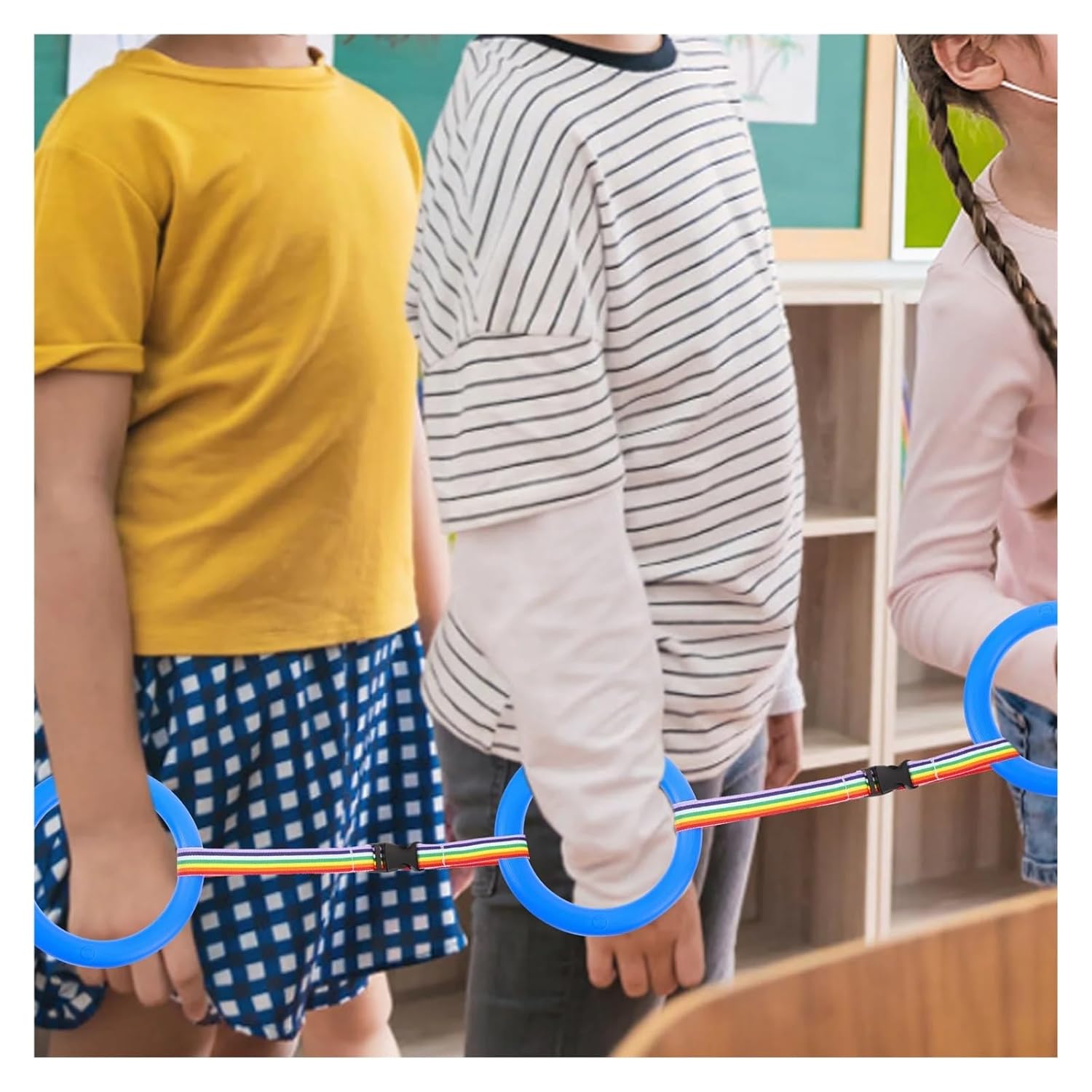 Walking Rope for Preschool 12pcs Kids Handles Safety Stray-Proof for Toddlers Outdoor Kindergarten Daycare Lightweight