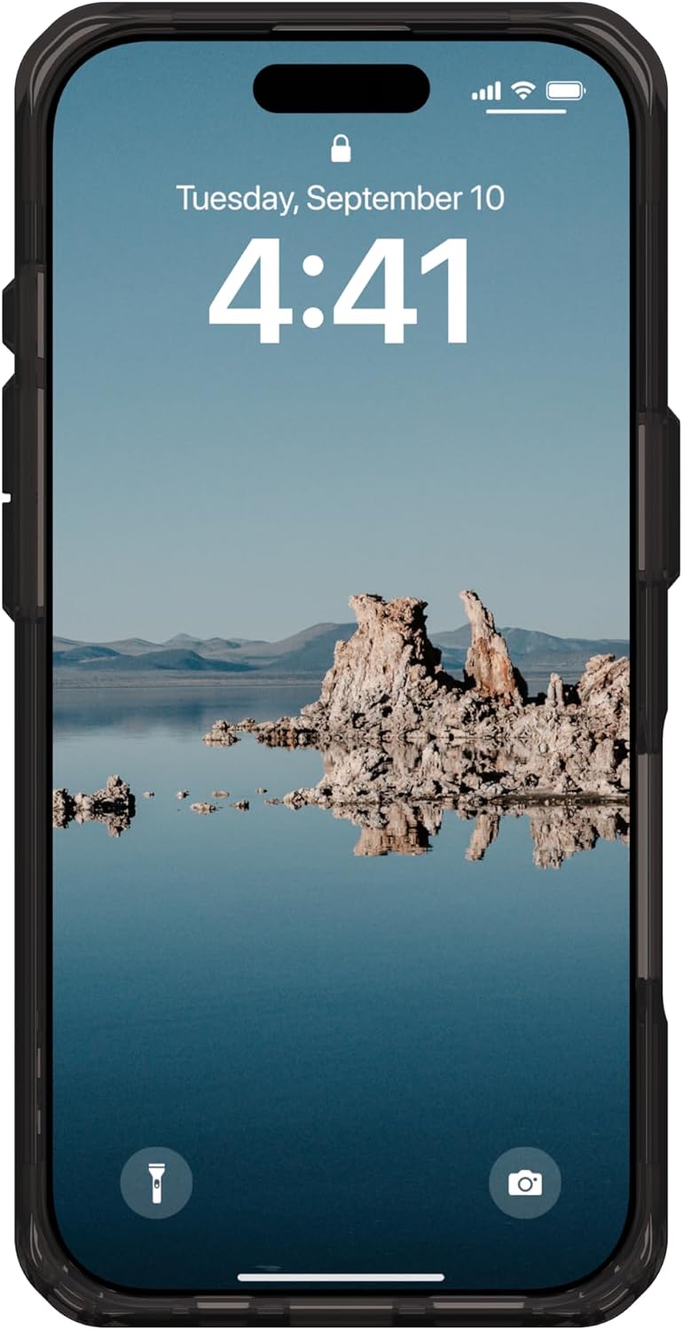 URBAN ARMOR GEAR UAG Designed for iPhone 16 Pro Case 6.3" Plyo - Compatible with MagSafe Charging Rugged Slim Anti-Yellowing Transparent Clear Shockproof Military Grade Protective Cover, Black/Black