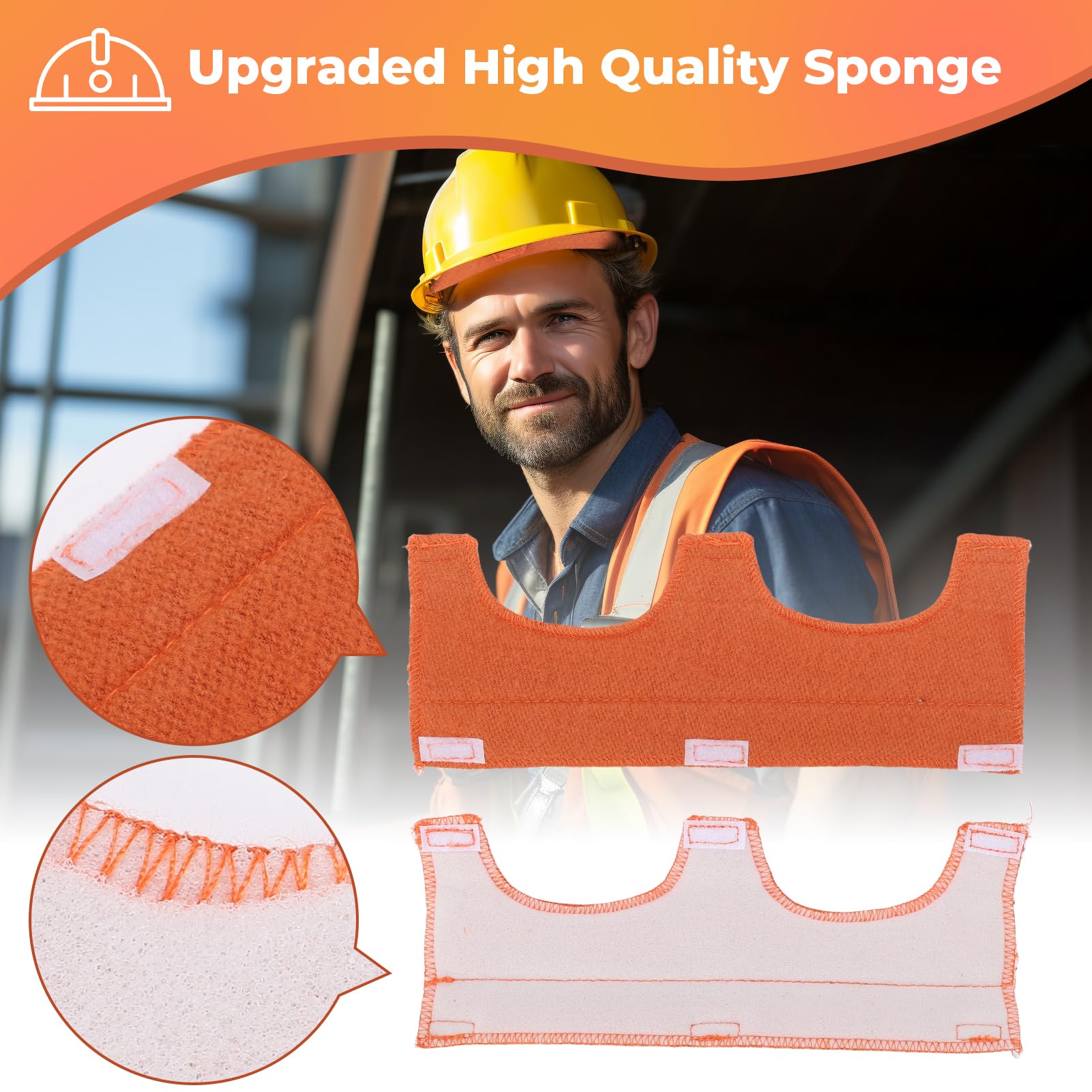 Yosoo Health Gear Casco de Seguridad de 20 Piezas de la Banda de Sudor Retardante de Algodón Suave Esponja de Esponja de Sudor Absorbente para Sombrero Duro