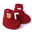 Baby Girls & Boys Woolen Shoes,Woolen Born Children Booties Shoes for Boys and Girls Any Occasion (Maroon - 6-9 Month) gallery image