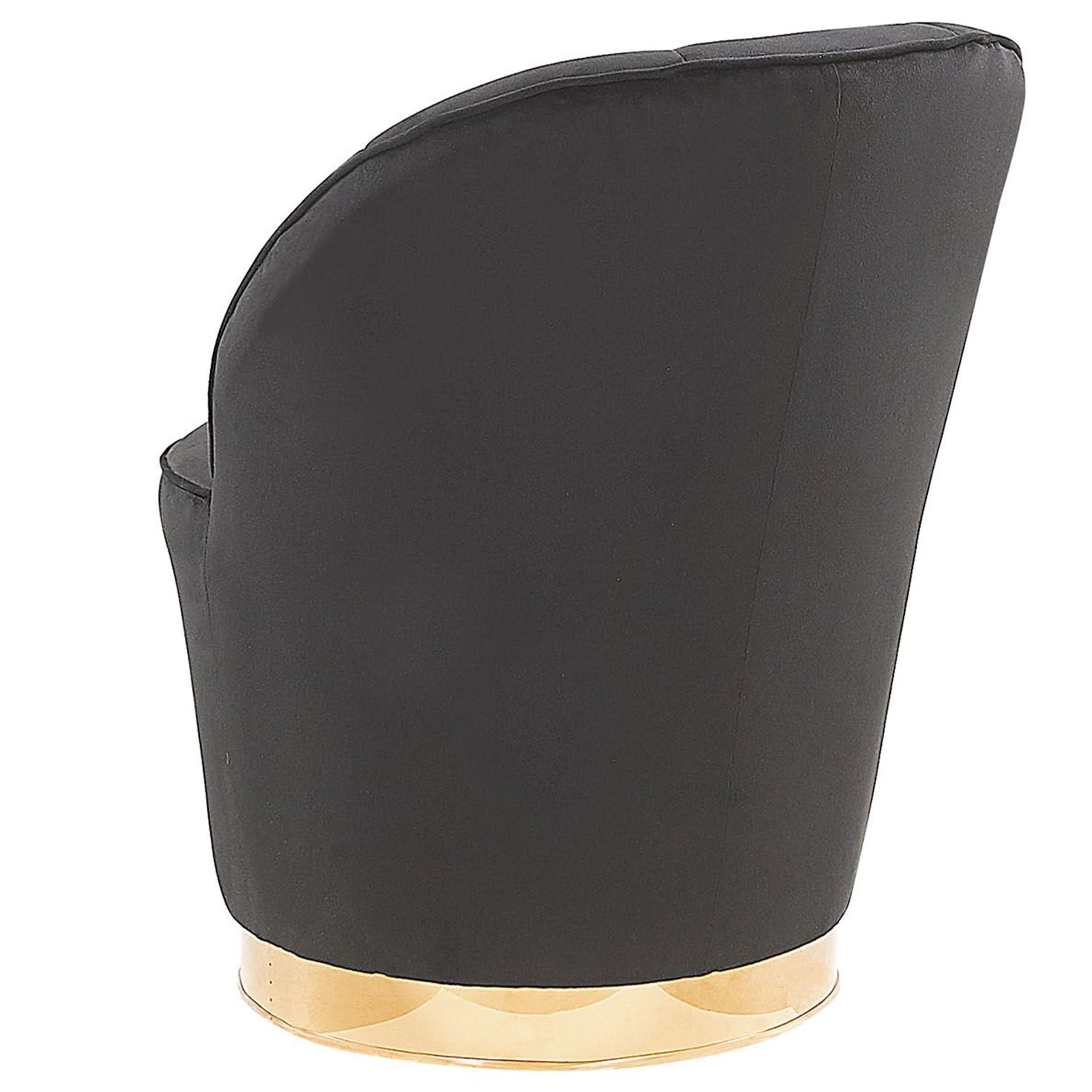 Beliani Trendy Sessel samtige Polsterbezug schwarz Alby