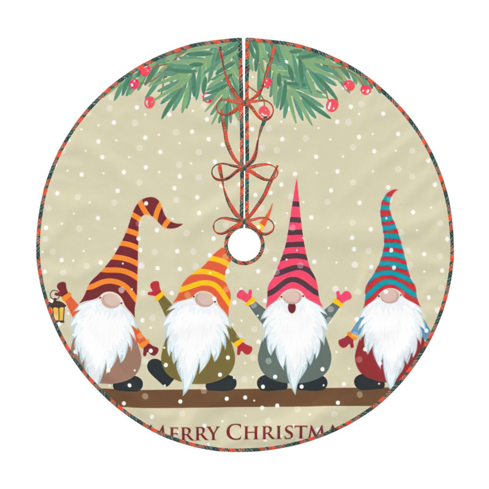 Tapis de sapin de Noël pour cacher le pied de l'arbre et retenir les aiguilles avec style rustique