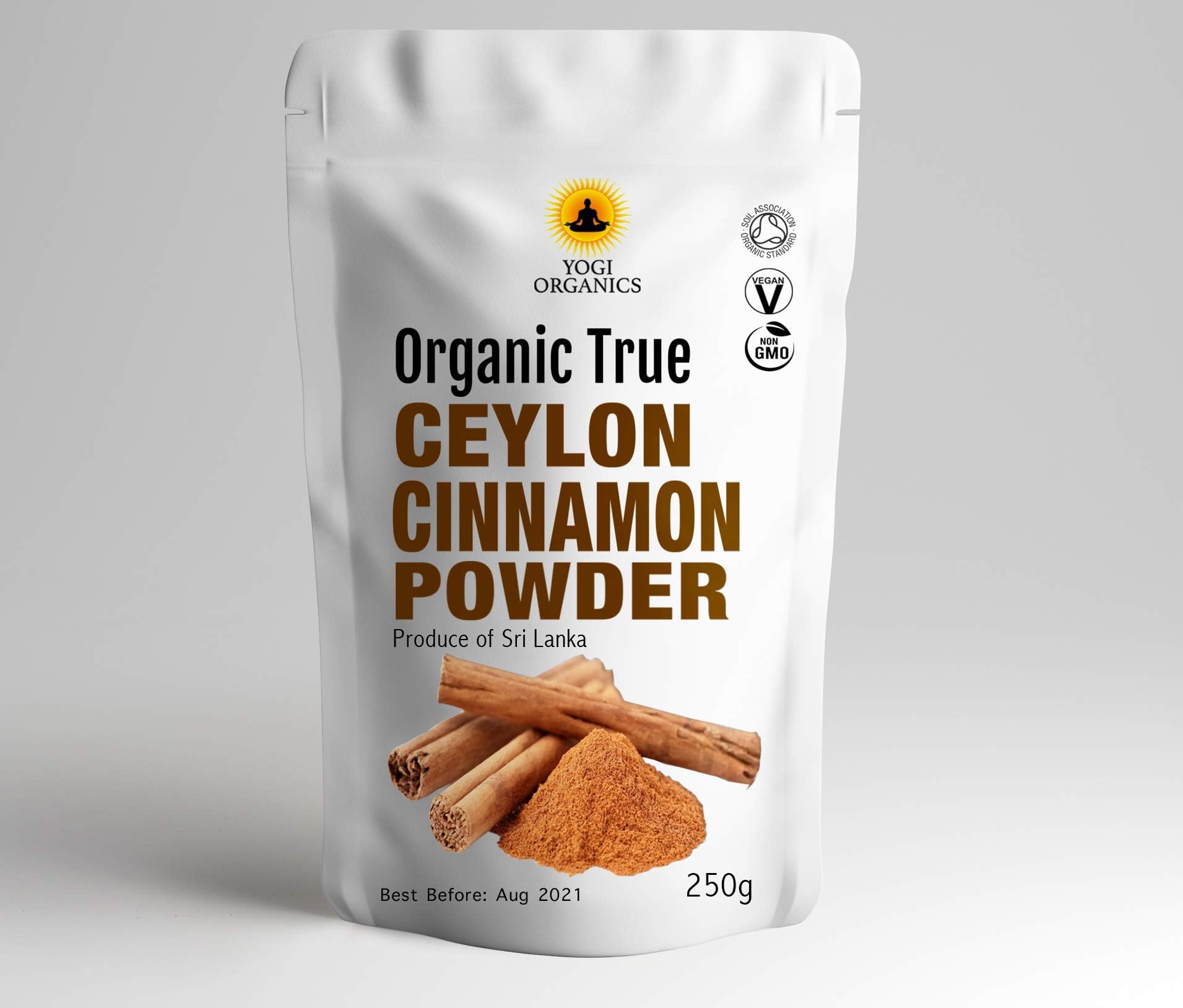 Organic Ceylon Cinnamon Powder (True) -250g-(Cinnamomum Zeylanicum)-(Shipped 1st Class)