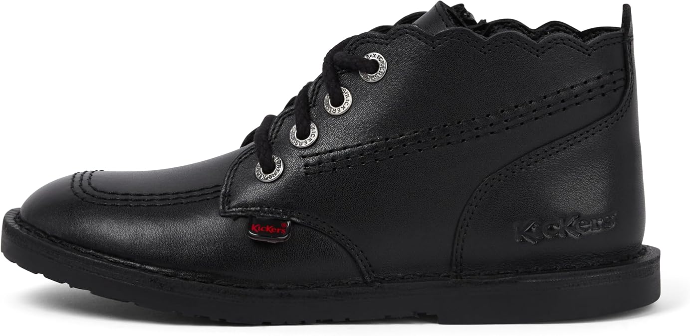 Kickers girls Adlar Hi Scallop Leather