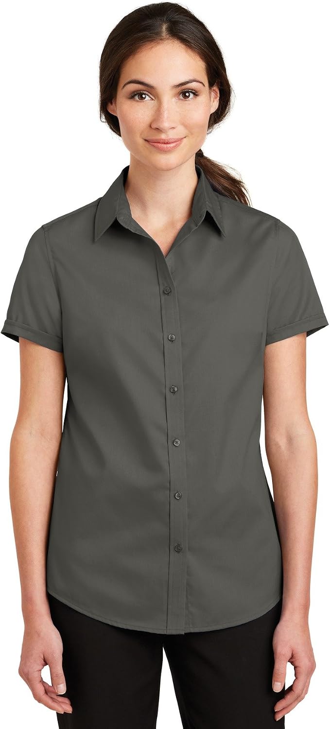 Port Authority Women's Short Sleeve SuperPro Twill Button-Down Shirt