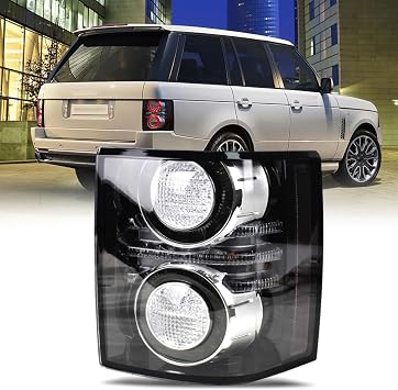 Tail Light Fit for Land Rover Range Rover HSE Vogue L322 2010 2011 2012, Black Rear Tail Light Lamp Light Replace for LR028515 Right Passenger Side