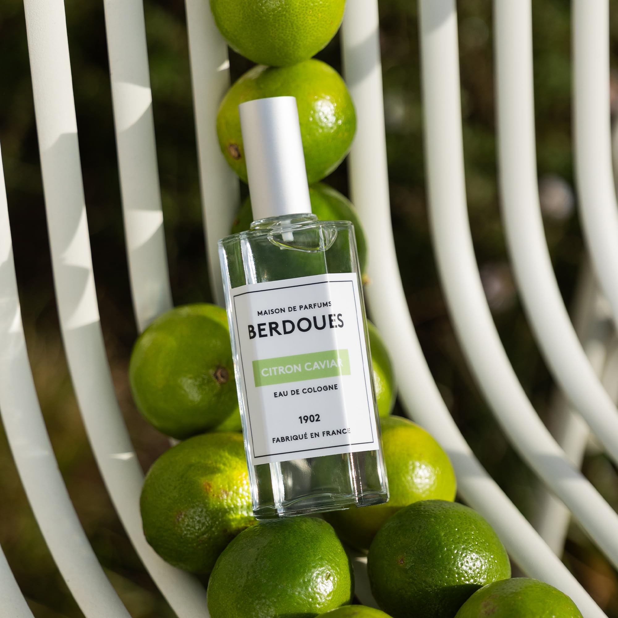 BERDOUES 1902 Eau de Cologne Citron Caviar, Lot Rechargeable, Made in France, Parfum femme, Parfum fleur d’oranger, citron, vétiver, vaporisateur 125ml et recharge 245ml