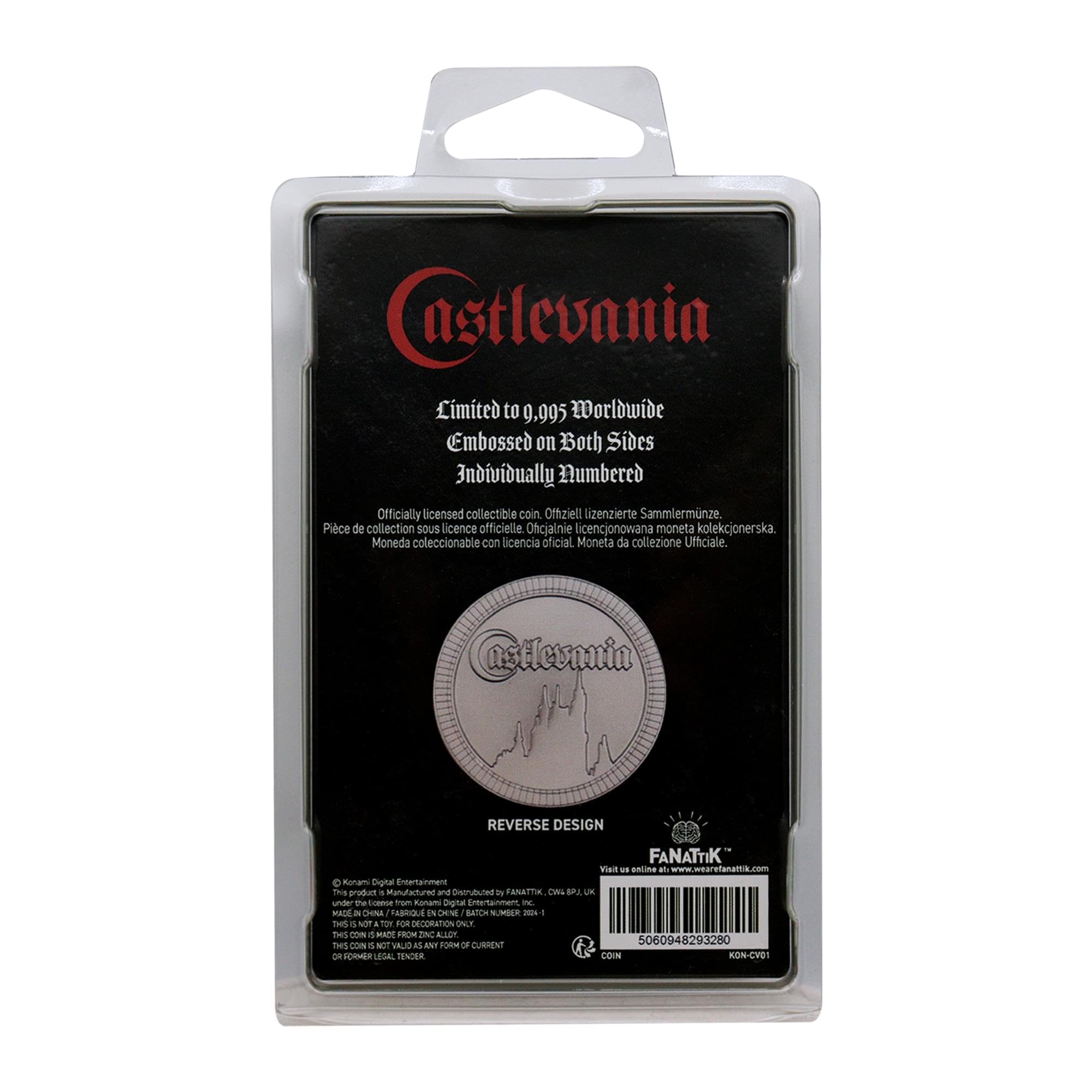 Pièce de collection Castlevania Simon Belmont Limited Edition - 38 mm - Produit sous licence officielle numérotée