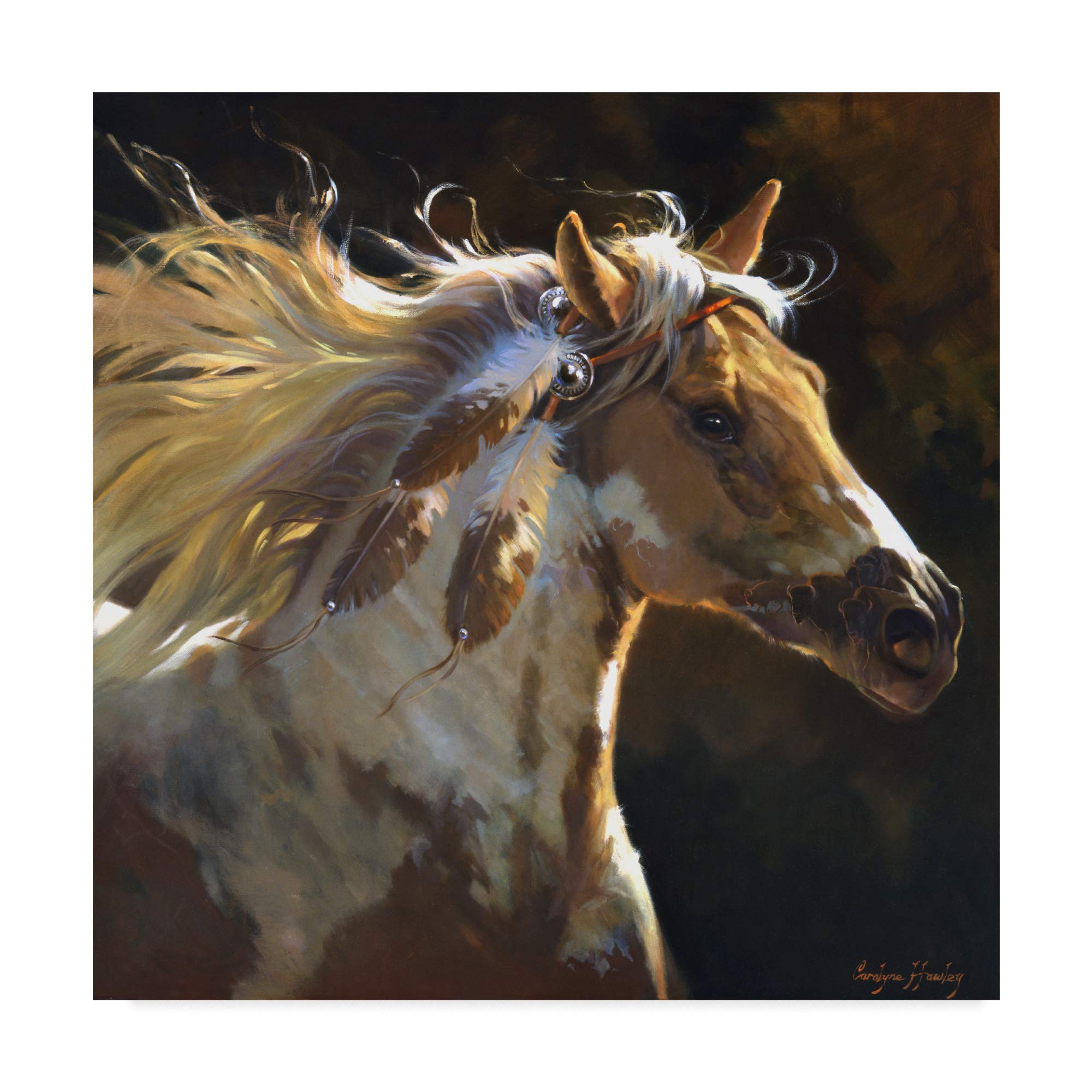 C50）ラーソン リトグラフSpirit only-horses &eagles 1937 Framed Brooklyn Museum Print of Thomas Benton's