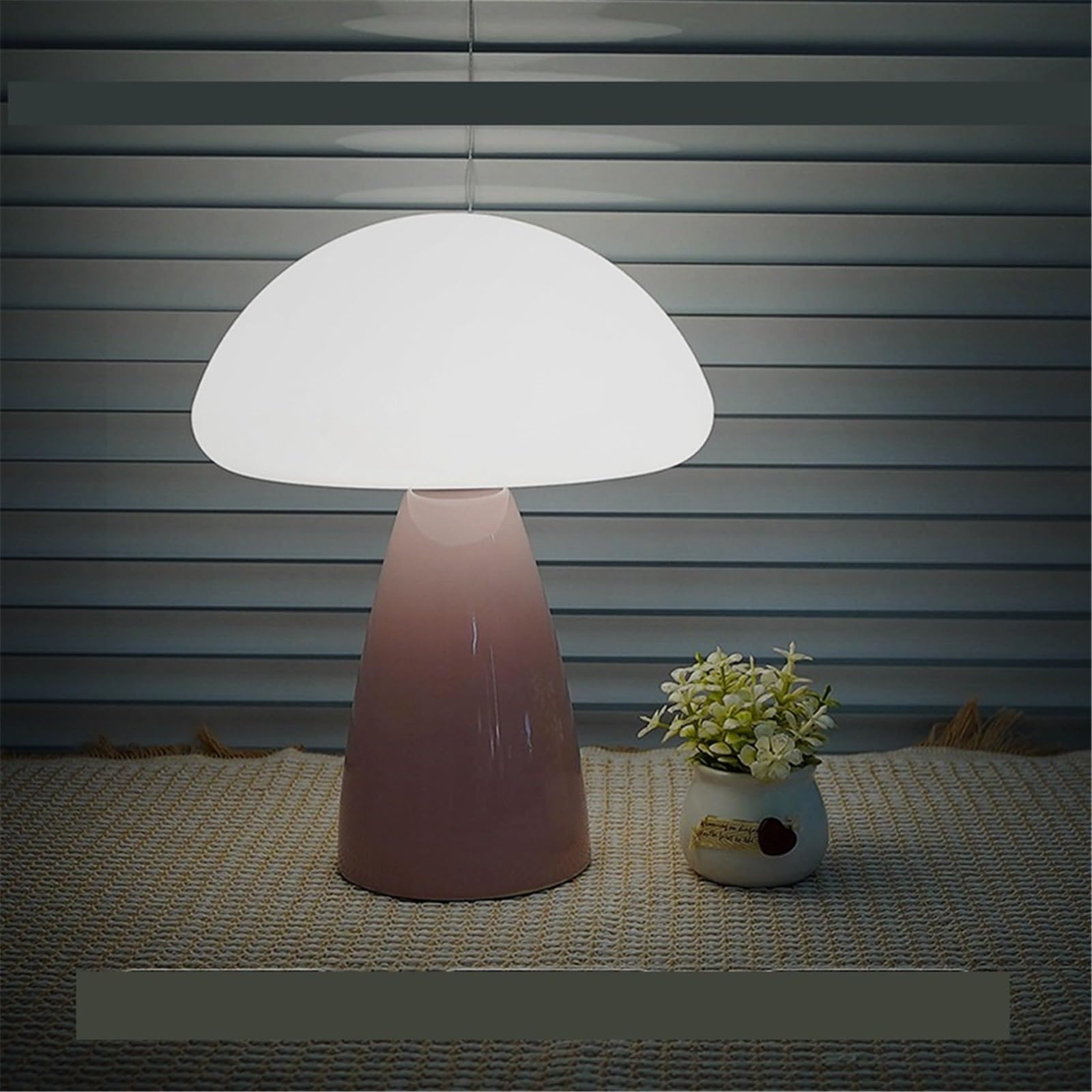 Lampada da comodino Lampada da tavolo in ceramica for camera letto, comodino, decorazione, paralume trasparente Lampade per la camera da letto