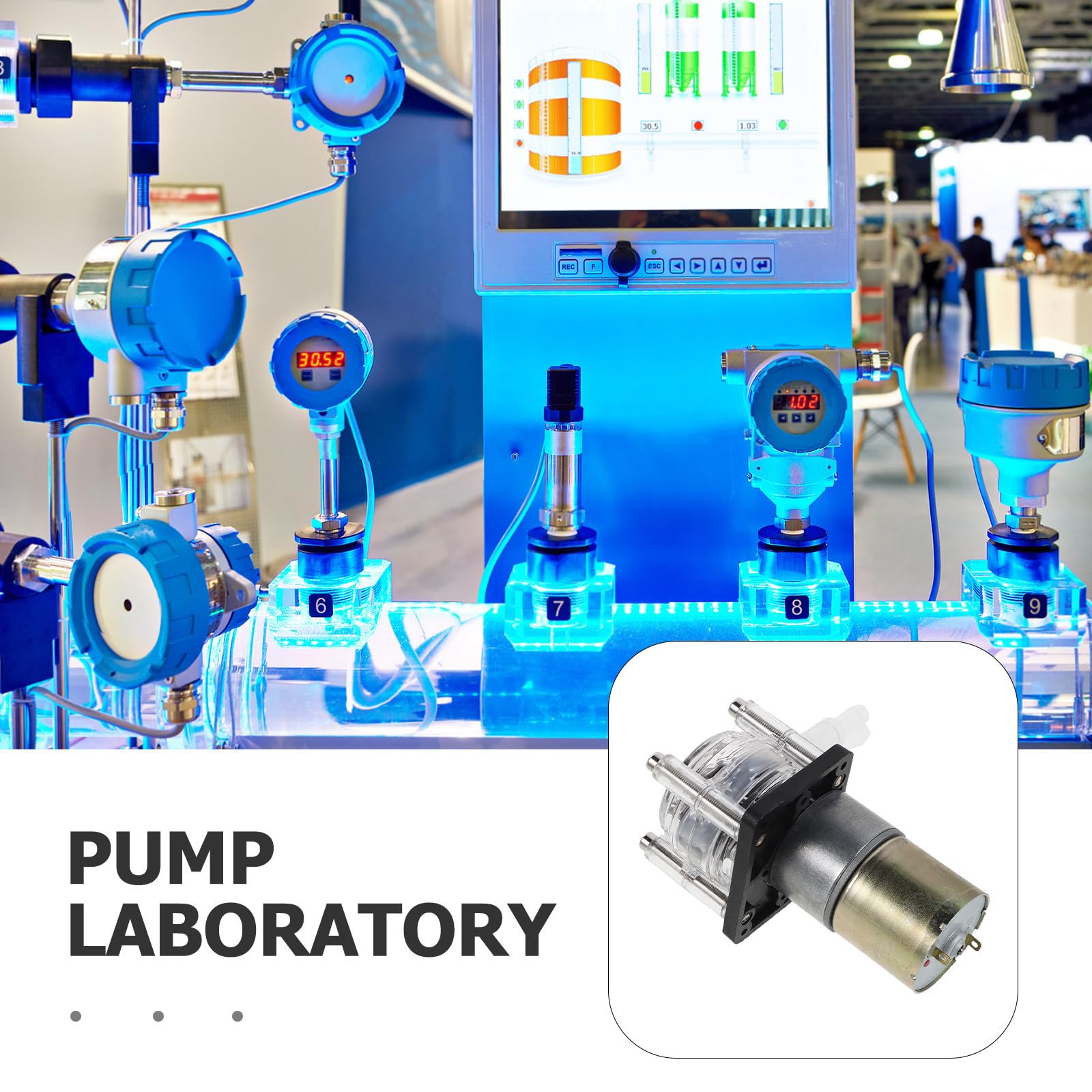 Pompa Peristaltica Dosatrice 420 Ml/min in PC per Laboratorio | Movimento Fluido Uniforme e Non Tranciante, Componenti in Silicone e Metallo, per Compiti Farmaceutici e Biochimici