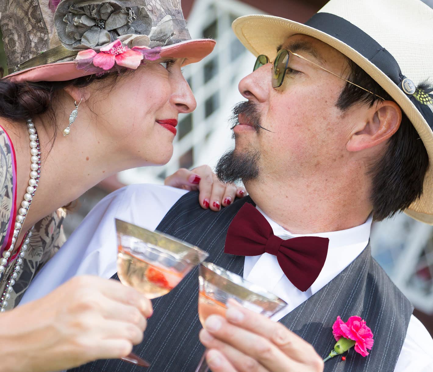 Vesuvio Napoli BOWTIE Gold Color Paisley Color Men's Bow Tie for Tuxedo or Suit