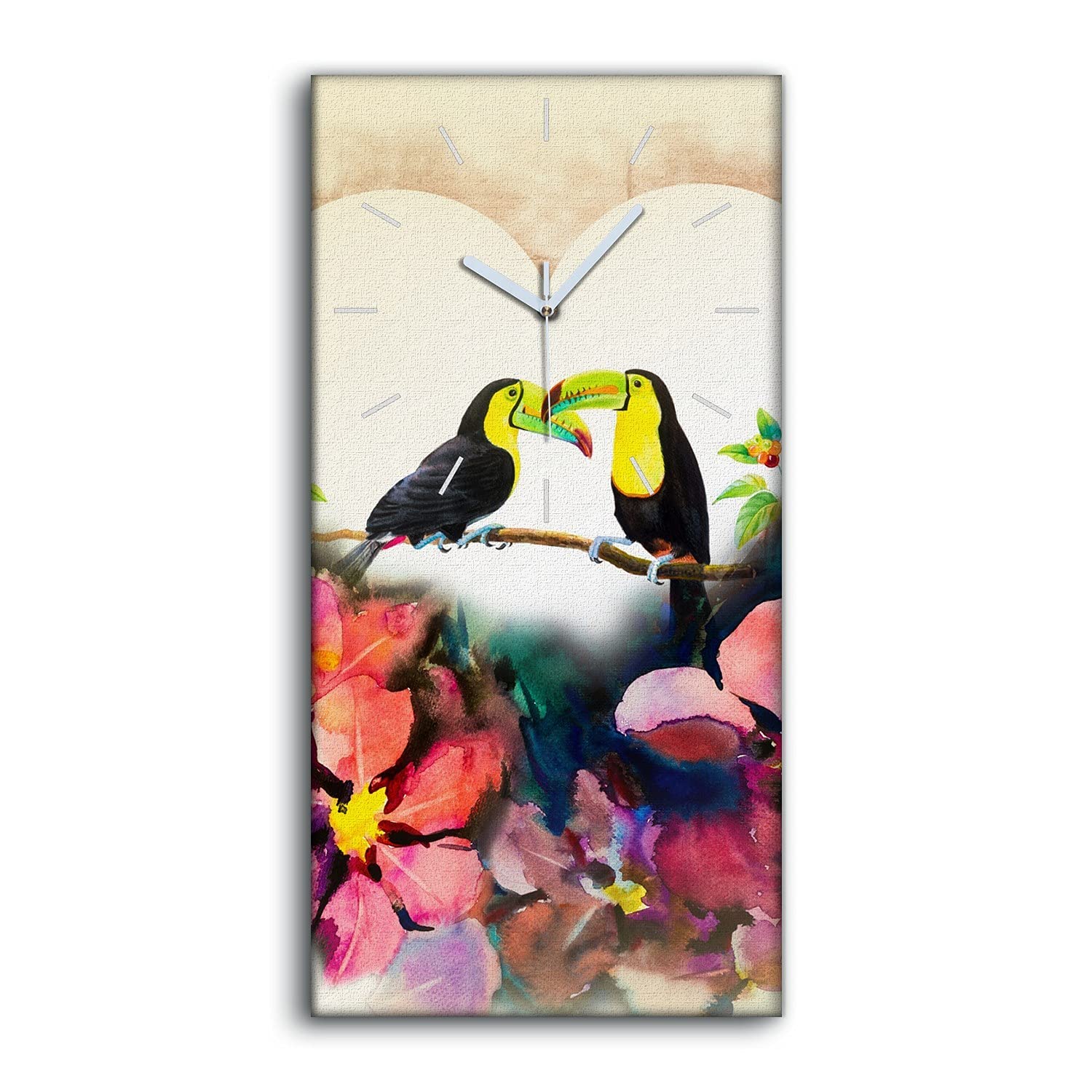 Horloge sur toile décoration art mural 30x60cm : le cadeau idéal pour la maison