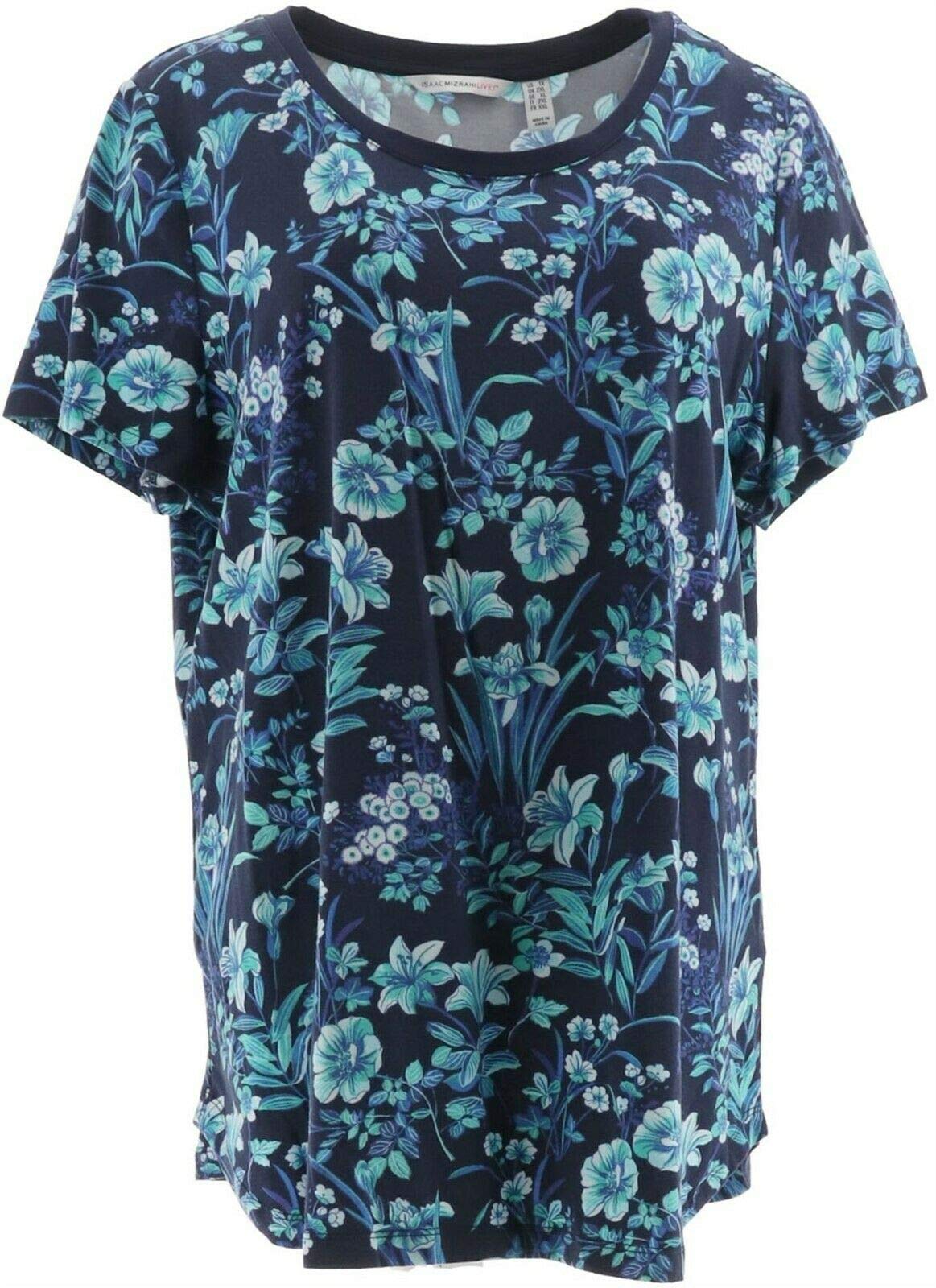 Isaac Mizrahi Set 2 Printed Short-Sleeve Knit Tops A353456