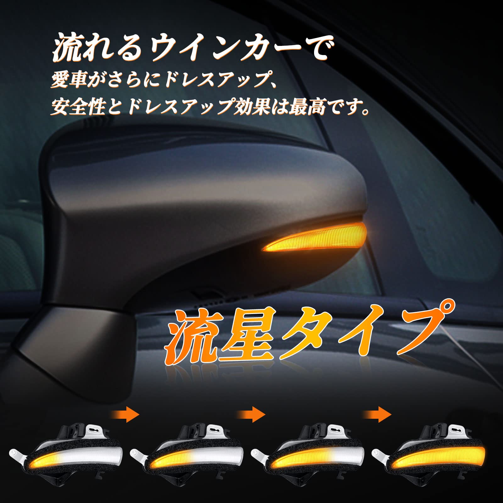 Amazon.co.jp: POPMOTORZ レクサスLS600h 後期 UVF4 LEDドアミラー