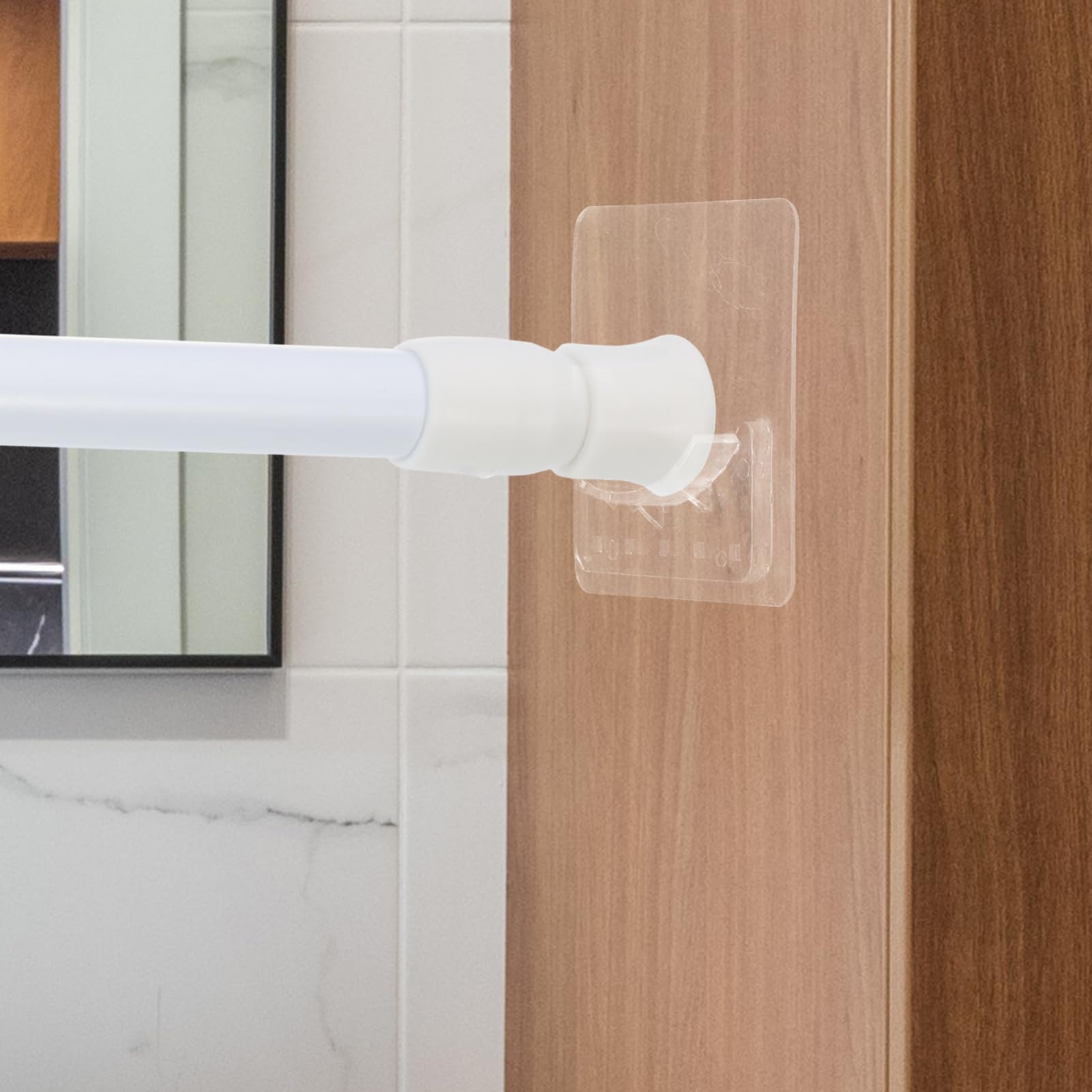 UKCOCO 3 Ensembles Support De Tringle De Monté Tringle À Rideau De Supports De Tringle À Rideau Mur Crochets À Canne Rideaux Modernes Tiges Transparent Plastique 6 Paires*3