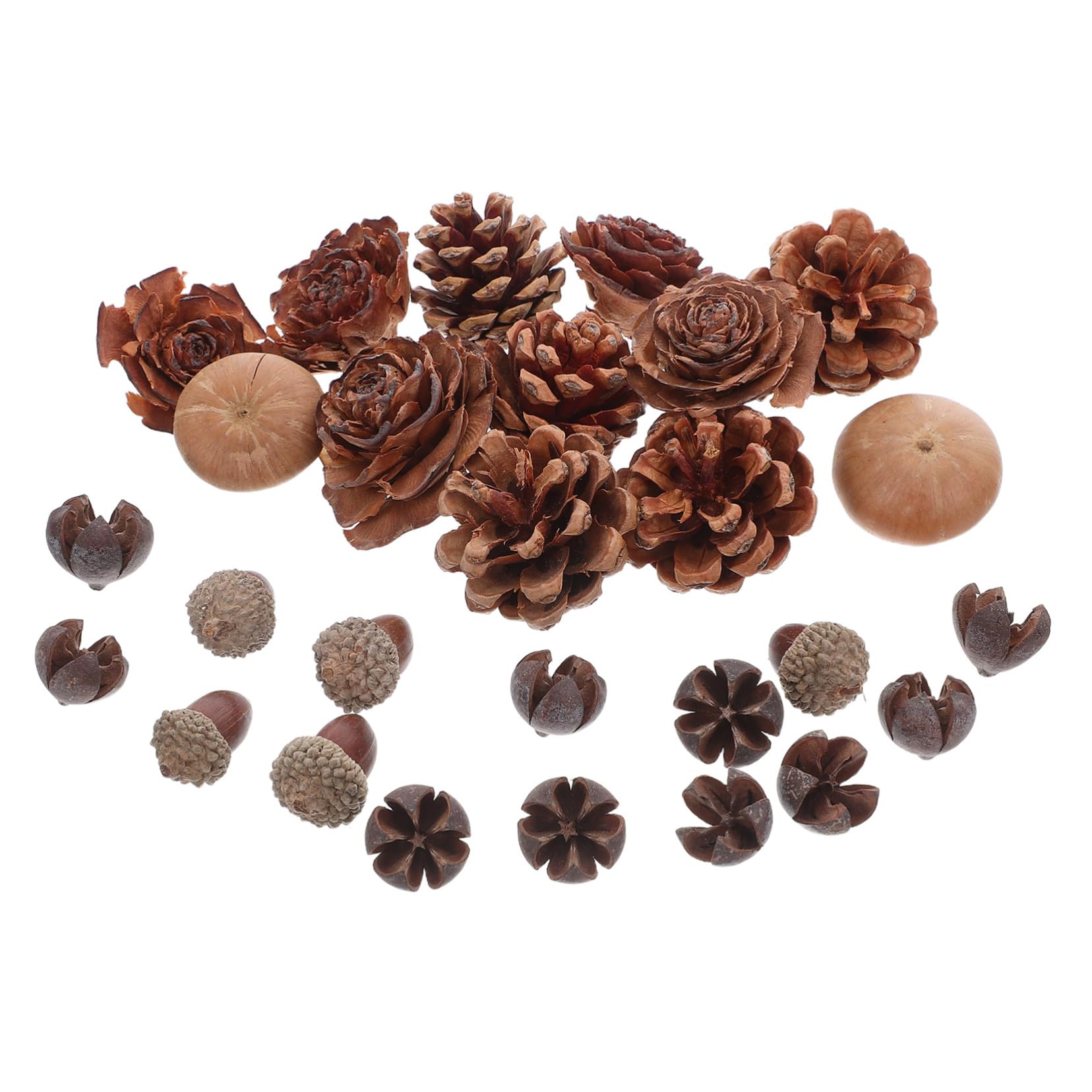 Mini Piñas Naturales para Manualidades DIY Adornos Rústicos para Coronas y Relleno de Jarrones Decoraciones Sostenibles para Navidad y Otoño
