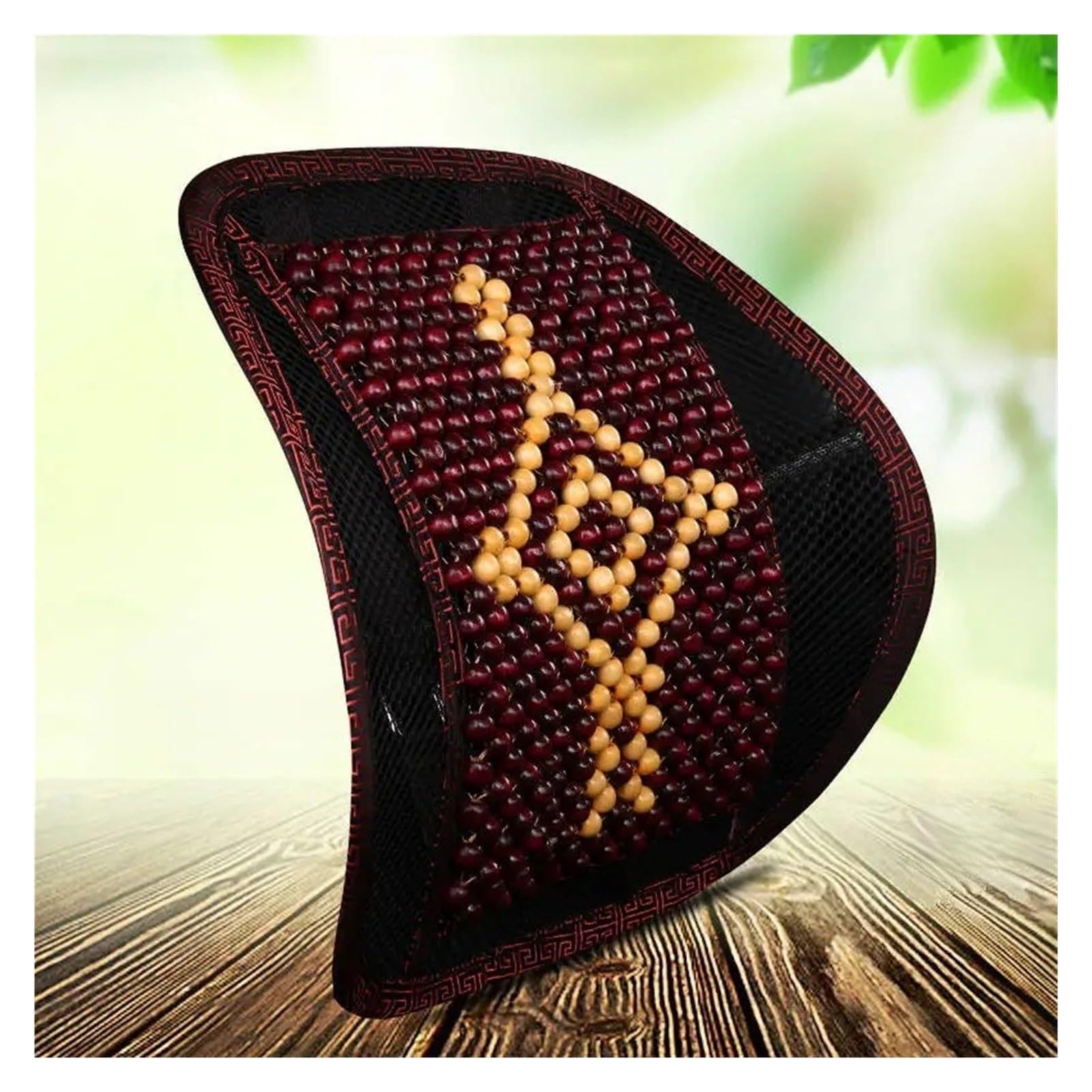 Hviyroi car seat cushion Breathable Wooden Bead Car Lumbar Support Summer Massage(Brown)
