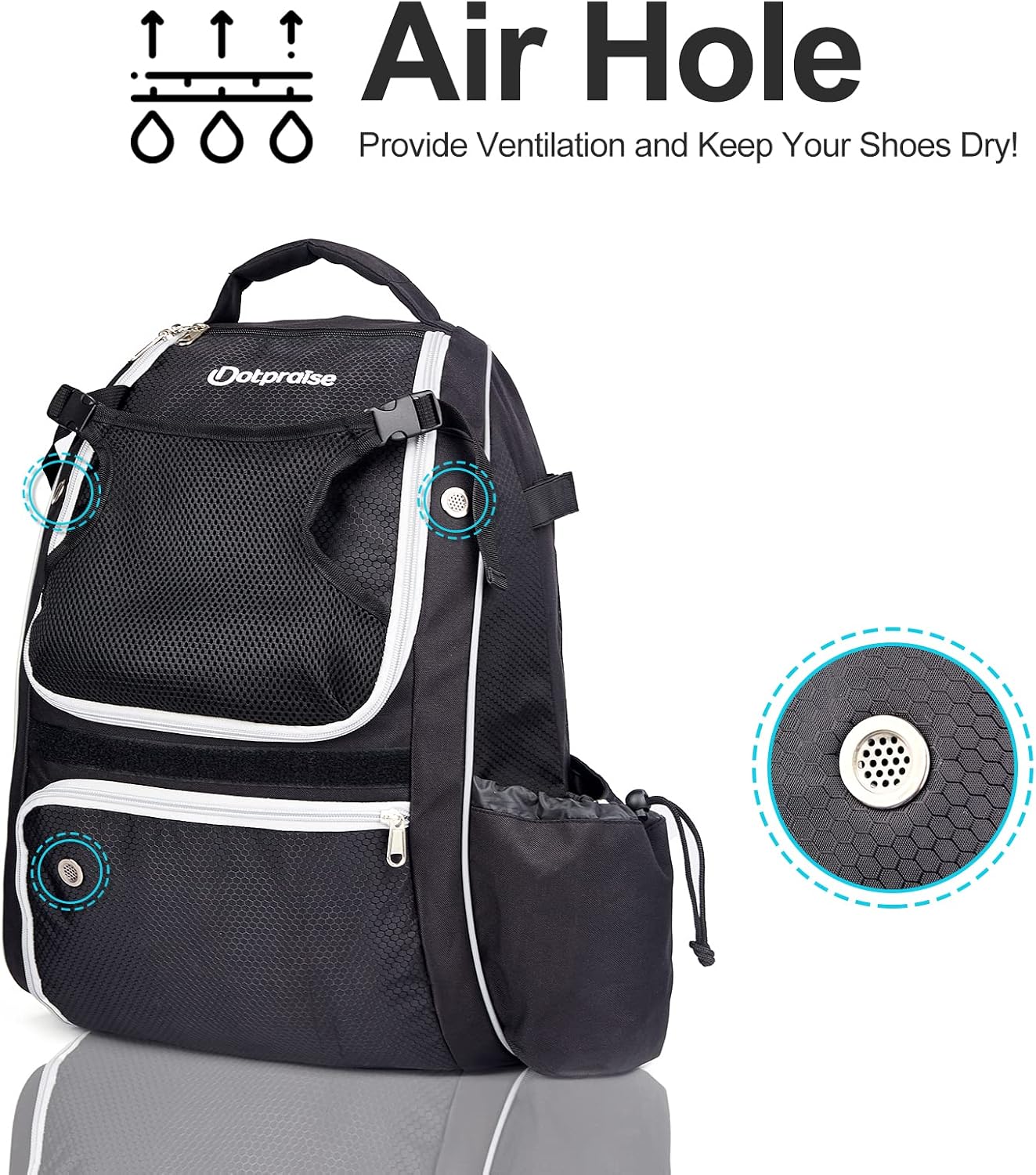 Baseball Backpack, Baseball Bat Bag with Vented Shoes Compartment, T-Ball & Softball Equipment, Large Capacity Holds 2 Bats, Helmet, Gloves, Cleats