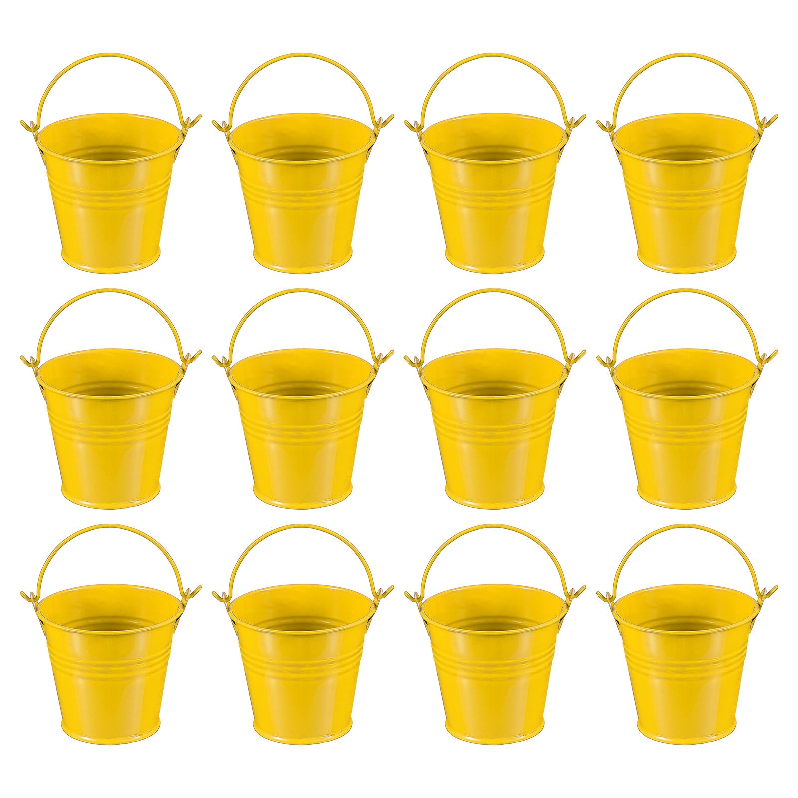 PATIKIL 2.7"x2.3" Small Metal Buckets with Handle