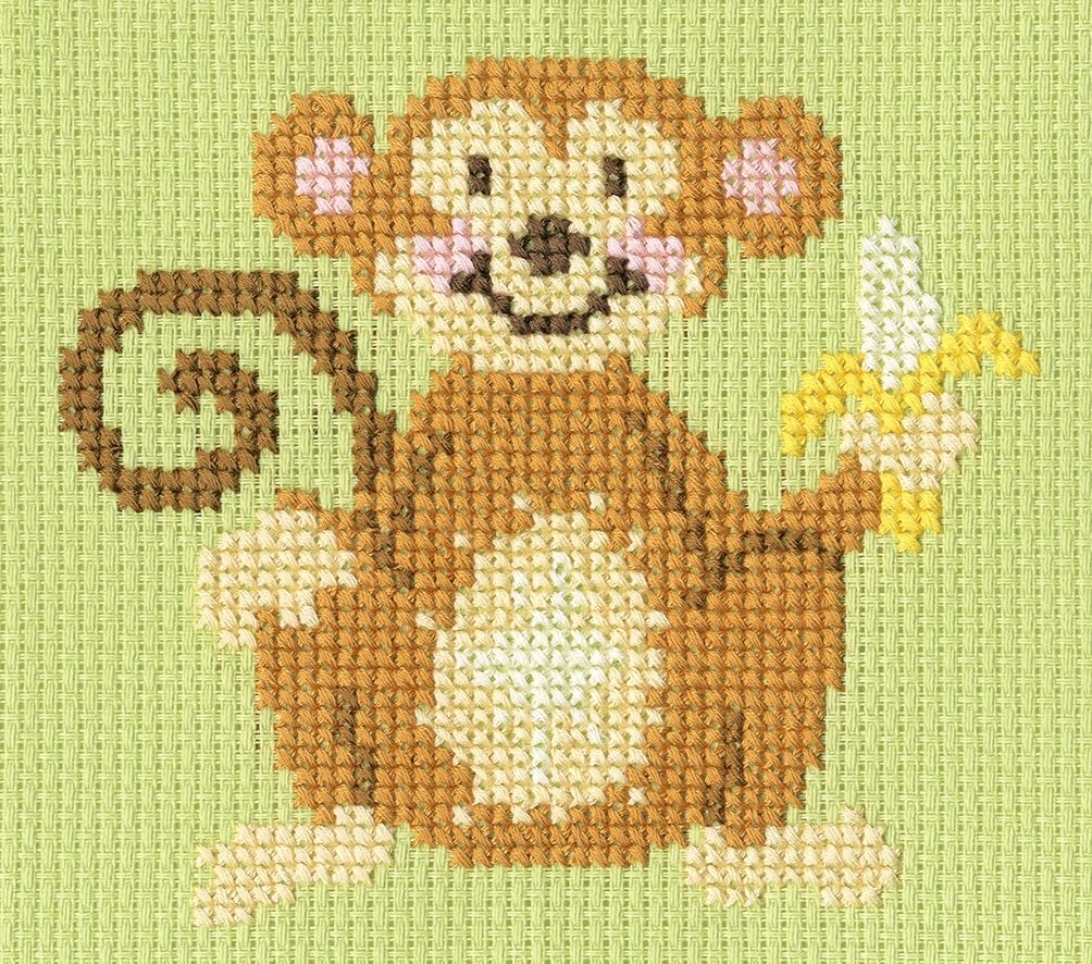 Bothy Threads Little Stitchers Counted Cross Stitch kit - Monkey Madness