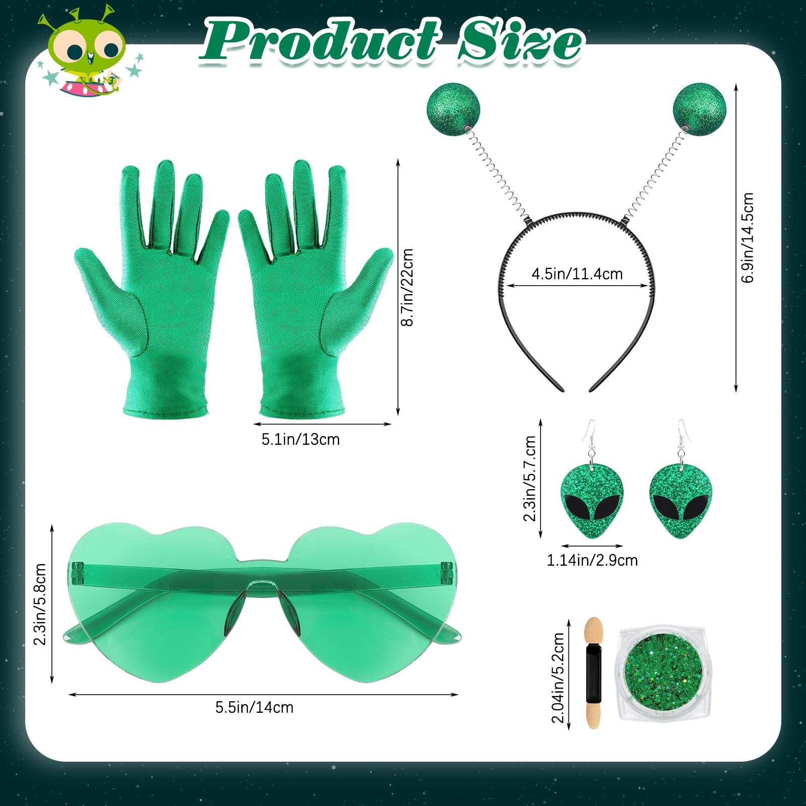 KMLGY 6 PCS Alien Costume Accessories for Adults - Image 2