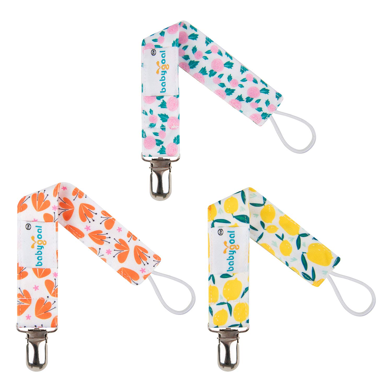 Babygoal Girl Pacifier Clips, 6 Pack Pacifier Holder for Boys and Girls Fits Most Pacifier Styles & Baby Teething Toys and Baby Gift 6MP05 : Baby