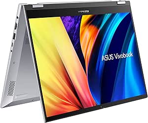 ASUS Vivobook Flip S14 TP3402VA#B0BSF1DMQH, Notebook in alluminio con Monitor 14&#34; Glossy touchscreen, Intel Core 13ma gen i3-1315U, RAM 8GB, 256GB SSD PCIE, Windows 11 Home, Argento