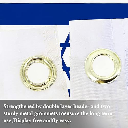 Miniatura 9 de Bandera de Estados Unidos e Israel, bandera de la amistad israelí estadounidense de 2 x 3 pies, banderas israelíes de colores vivos y ojales de