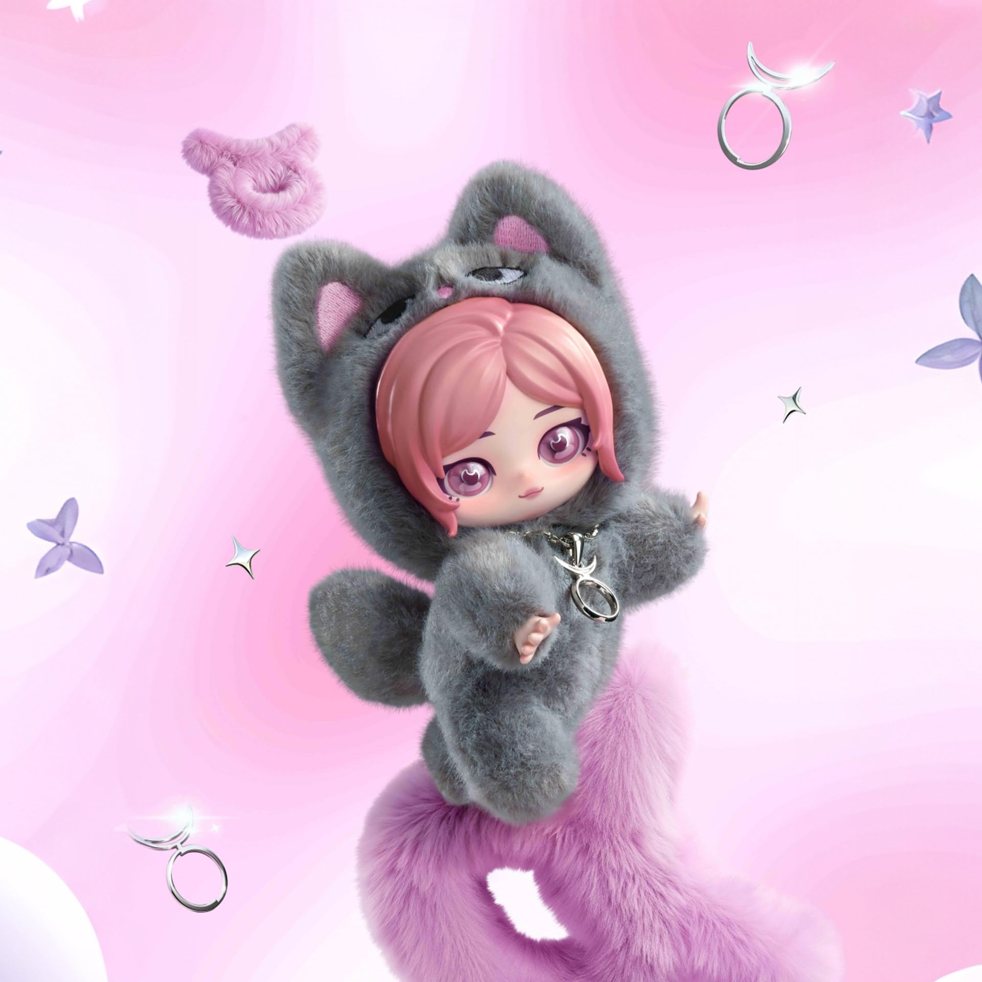 aespa FLUFFY CLUB ぬいぐるみ キーホルダー Amazon.com: POP MART aespa Fluffy Club Series Vinyl Plush Doll