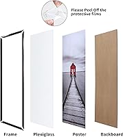 Vista 7 de ELSKER&HOME Marco de 20 x 28 pulgadas, Juego de 3 Marcos para Cuadros Negros, Marco para Póster 20x28 para Montaje Horizontal o Vertical