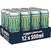 Monster Energy Aussie Style Lemonade - Caffeinated Energy Drink with Summer Citrus Lemonade Flavor - Full Flavor Full Sugar Juice - in Practical Disposable Tins (12 x 500 ml)