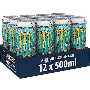 Monster Energy Aussie Style Lemonade Energy Drink Tin 12 x 500ml